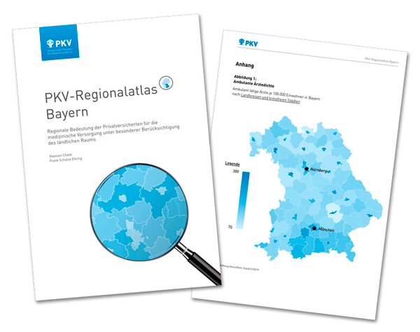 Deckblatt des PKV-Regional-Atlas Bayern.